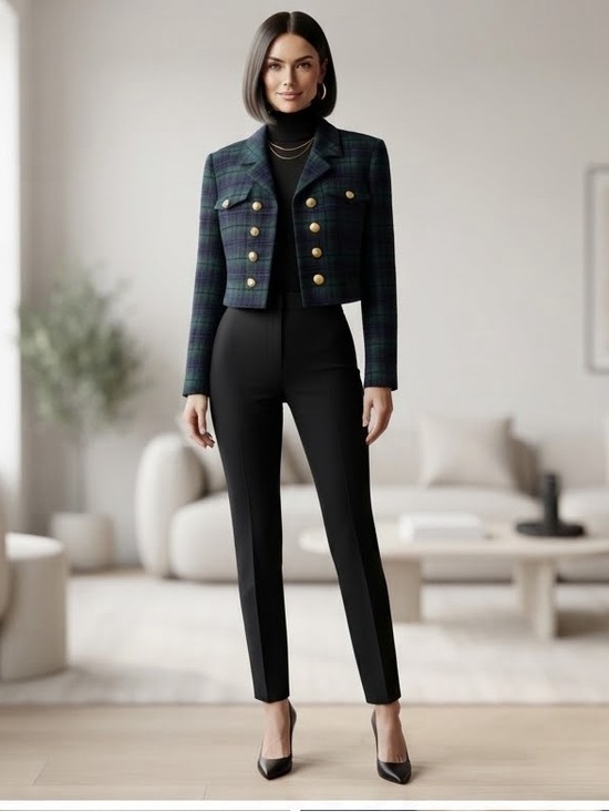 Carlisle Jackets & Blazers - Carlisle navy check double breasted Jacket